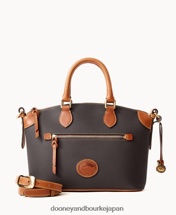 Dooney & Bourke 全天候型レザー 3.0 ドーム型サッチェル 30 黒 バッグ T6X2XP249