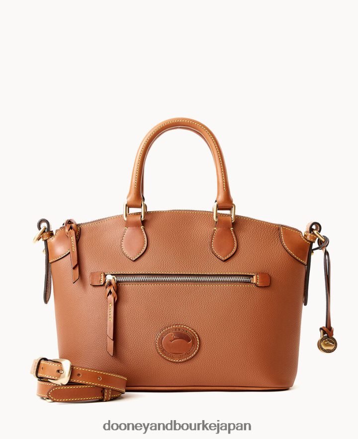 Dooney & Bourke 全天候型レザー 3.0 ドーム型サッチェル 30 カラメル バッグ T6X2XP250