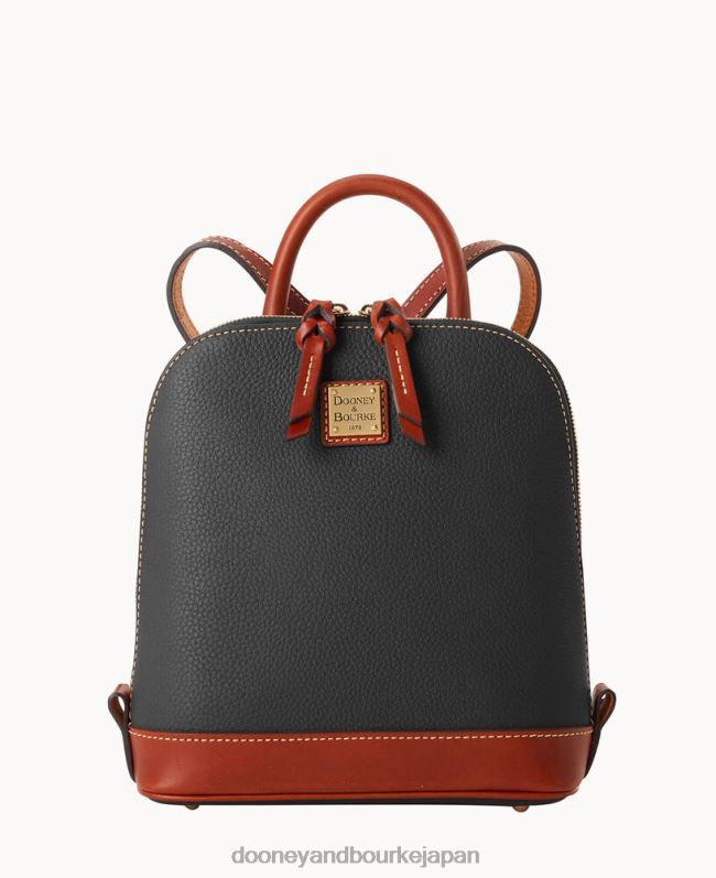 Dooney & Bourke ペブル グレイン スモール ジップ ポッド バックパック A4V003960 バッグ 黒