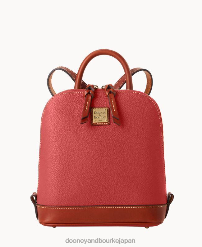 Dooney & Bourke ペブル グレイン スモール ジップ ポッド バックパック A4V003961 バッグ 赤