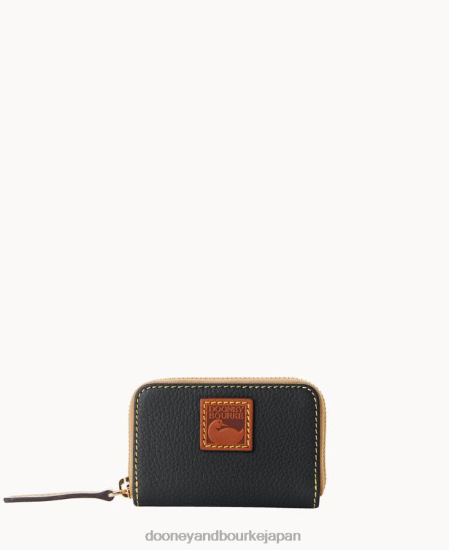 Dooney & Bourke ペブルグレインジップアラウンドクレジットカードケース A4V004053 アクセサリー 黒