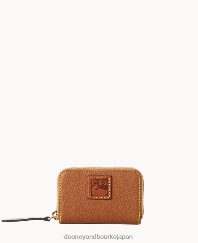 Dooney & Bourke ペブルグレインジップアラウンドクレジットカードケース A4V004054 アクセサリー カラメル