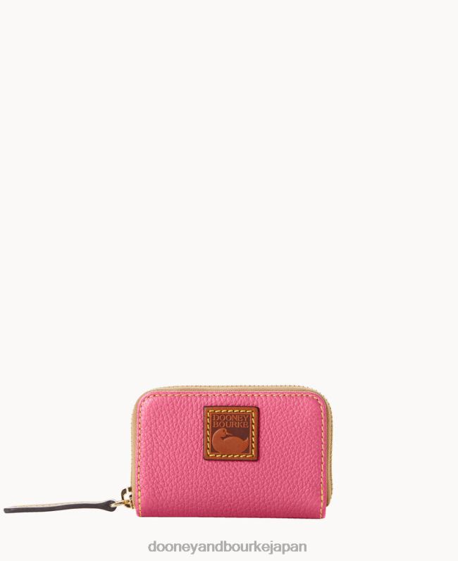 Dooney & Bourke ペブルグレインジップアラウンドクレジットカードケース A4V004058 アクセサリー ホトピンク