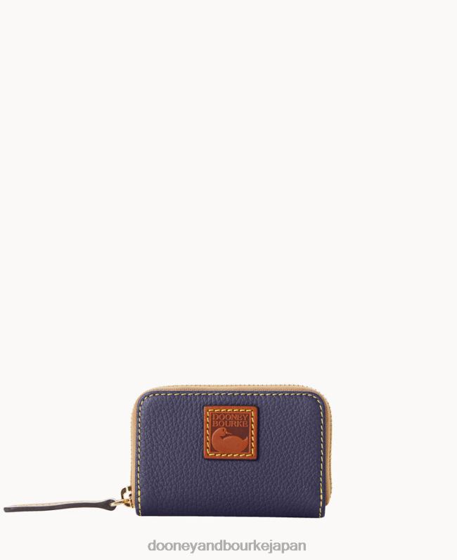 Dooney & Bourke ペブルグレインジップアラウンドクレジットカードケース A4V004059 アクセサリー ミッドナイトブルー