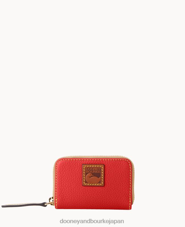 Dooney & Bourke ペブルグレインジップアラウンドクレジットカードケース A4V004060 アクセサリー 赤