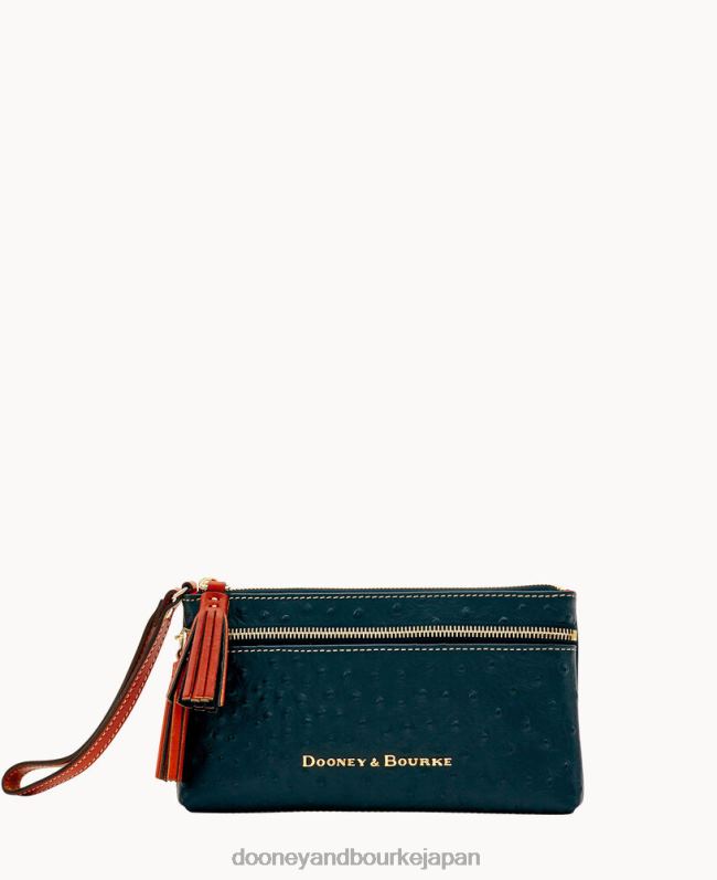 Dooney & Bourke オーストリッチのダブルジップリストレット A4V004081 アクセサリー 黒