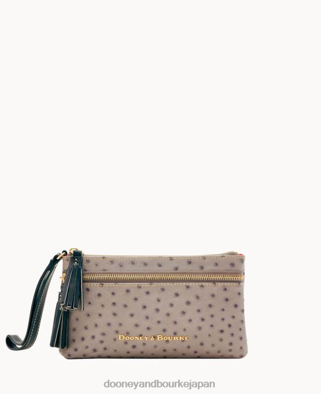 Dooney & Bourke オーストリッチのダブルジップリストレット A4V004082 アクセサリー グレー