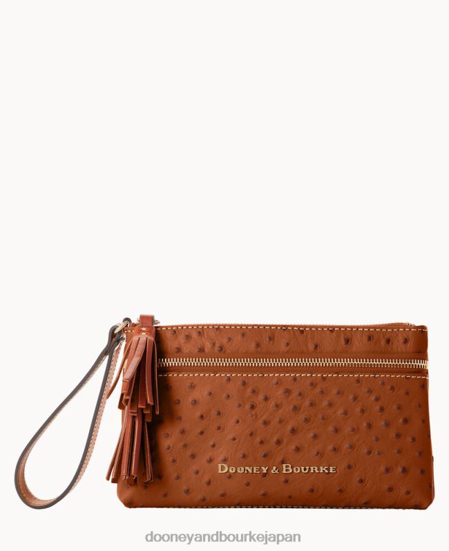 Dooney & Bourke オーストリッチのダブルジップリストレット A4V004085 アクセサリー カラメル
