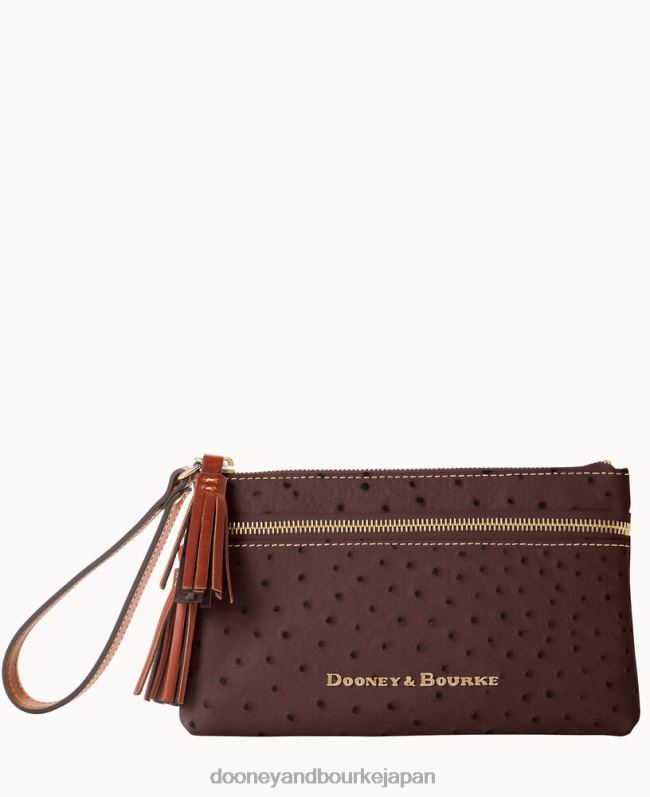 Dooney & Bourke オーストリッチのダブルジップリストレット A4V004086 アクセサリー エスプレッソ