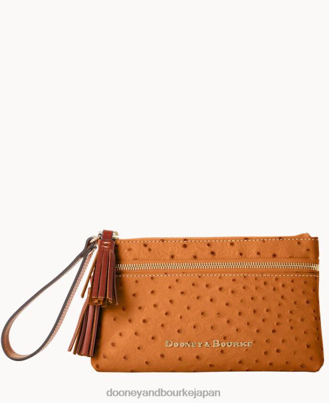 Dooney & Bourke オーストリッチのダブルジップリストレット A4V004087 アクセサリー 黄褐色