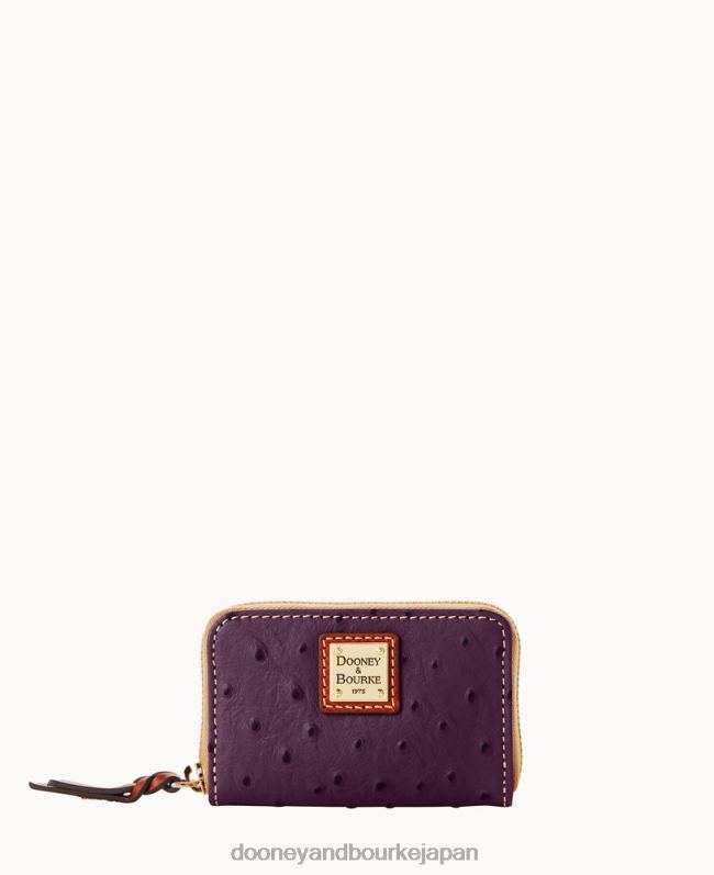 Dooney & Bourke オーストリッチ ラージ ジップ アラウンド クレジット カード ケース A4V004093 アクセサリー 梅酒