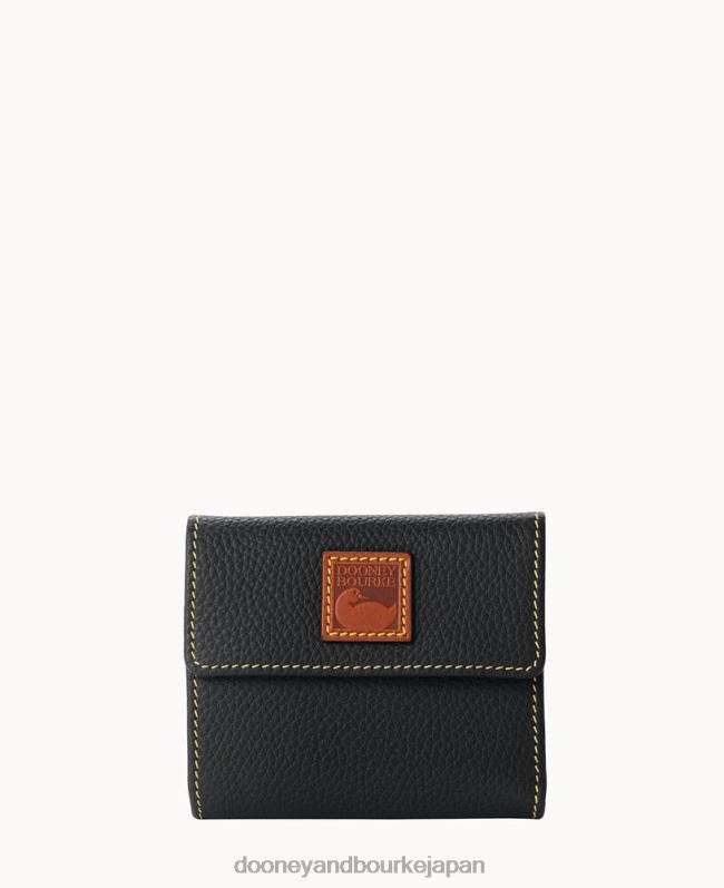 Dooney & Bourke ペブル グレイン スモール フラップ クレジット カード ウォレット A4V004095 アクセサリー 黒