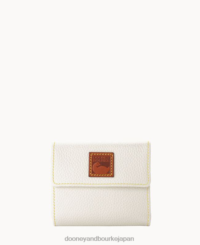 Dooney & Bourke ペブル グレイン スモール フラップ クレジット カード ウォレット A4V004104 アクセサリー 白