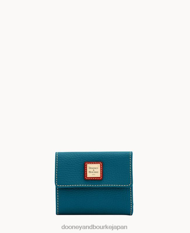 Dooney & Bourke ペブルグレイン スモール フラップ ウォレット A4V004119 アクセサリー ティール