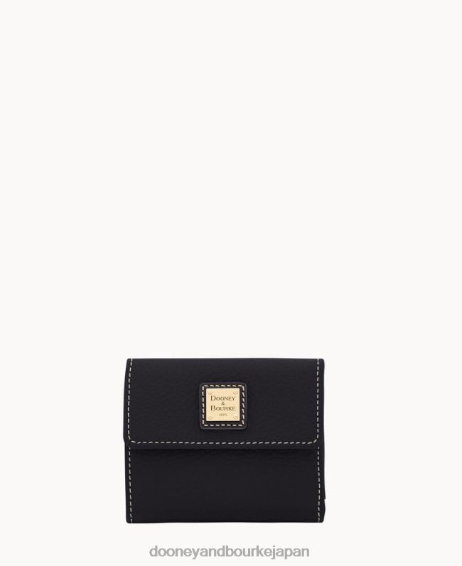 Dooney & Bourke ペブルグレイン スモール フラップ ウォレット A4V004124 アクセサリー 黒