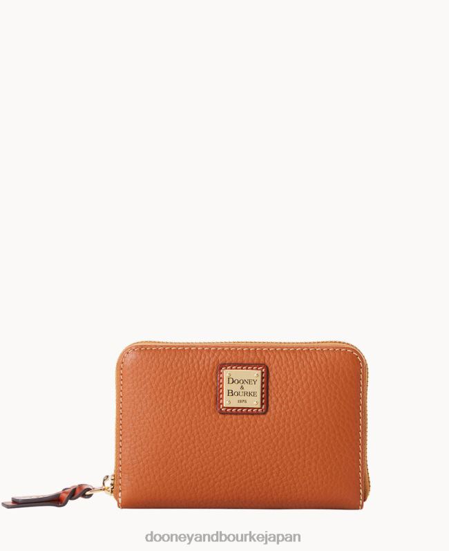 Dooney & Bourke ペブル グレイン ミディアム ジップ アラウンド ウォレット A4V004128 アクセサリー カラメル