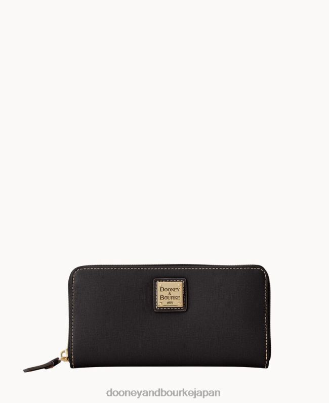 Dooney & Bourke サフィアーノ ラージ ジップアラウンド A4V004132 アクセサリー 黒