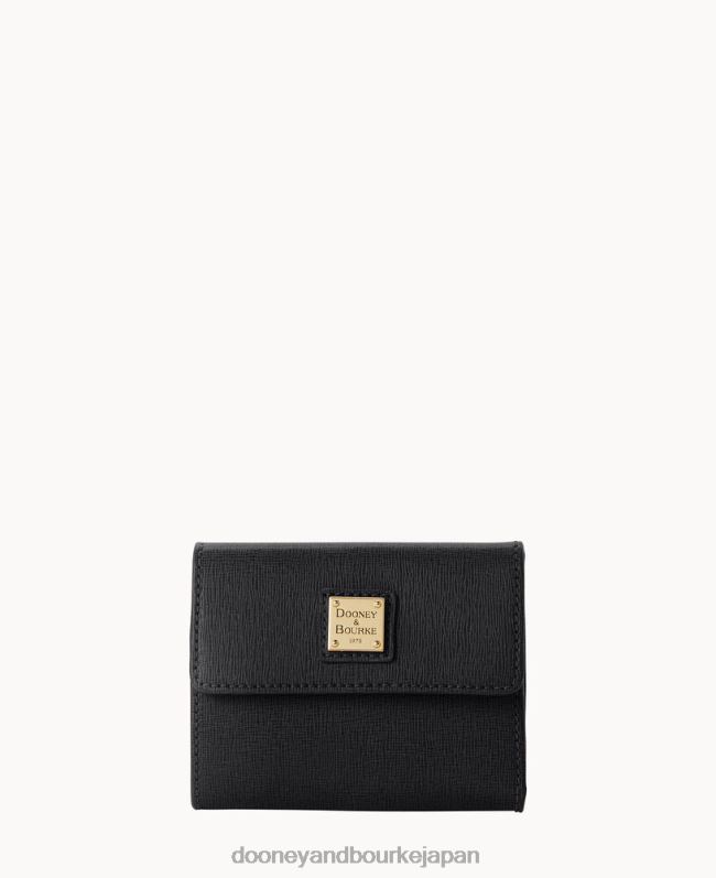 Dooney & Bourke サフィアーノ スモール フラップ クレジット カード ウォレット A4V004135 アクセサリー 黒