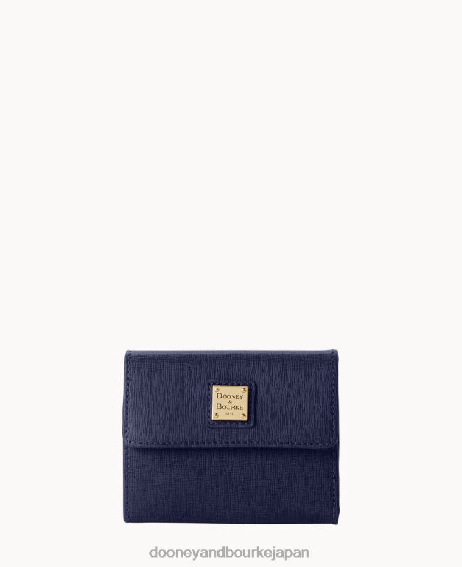 Dooney & Bourke サフィアーノ スモール フラップ クレジット カード ウォレット A4V004136 アクセサリー マリン