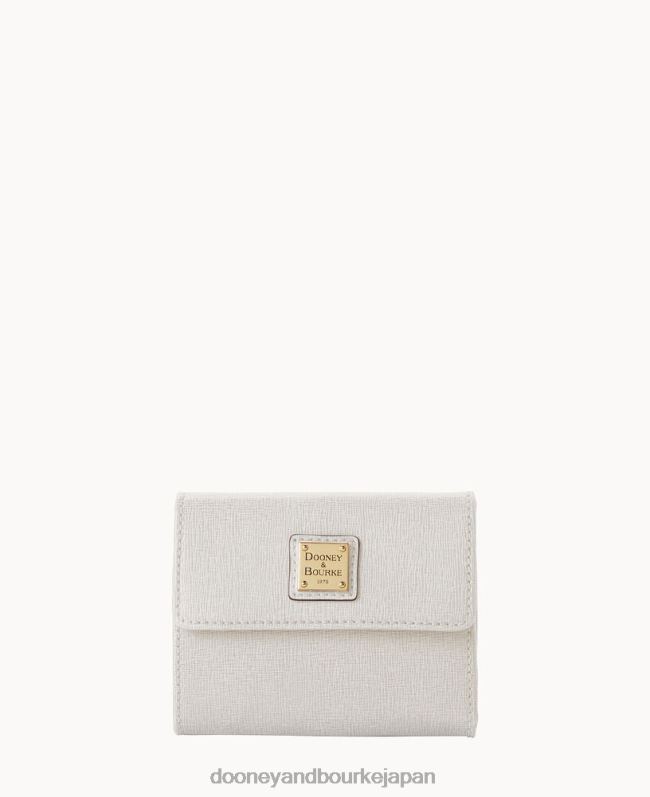 Dooney & Bourke サフィアーノ スモール フラップ クレジット カード ウォレット A4V004137 アクセサリー 生成り