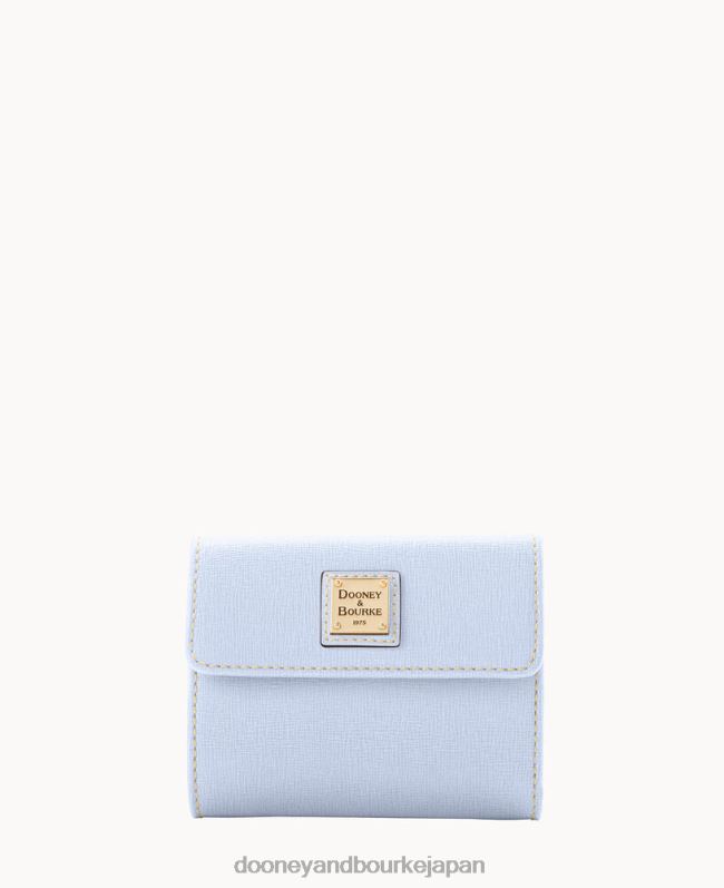 Dooney & Bourke サフィアーノ スモール フラップ クレジット カード ウォレット A4V004142 アクセサリー グレイシャーブルー