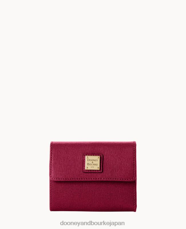 Dooney & Bourke サフィアーノ スモール フラップ クレジット カード ウォレット A4V004143 アクセサリー クランベリー