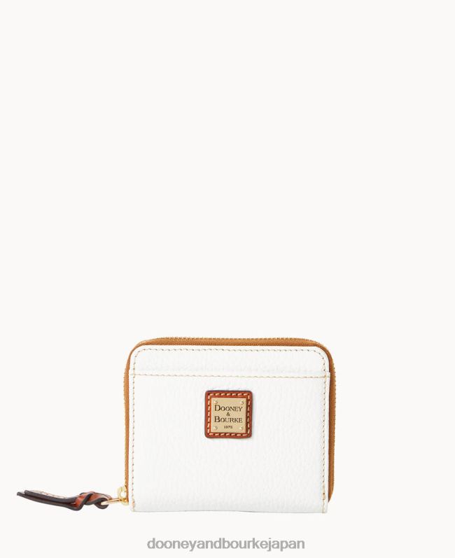 Dooney & Bourke 小石粒の小さなジップアラウンド A4V004153 アクセサリー 白