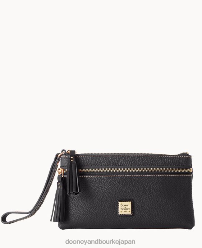 Dooney & Bourke ペブルグレイン ダブルジップ リストレット A4V004195 バッグ 黒