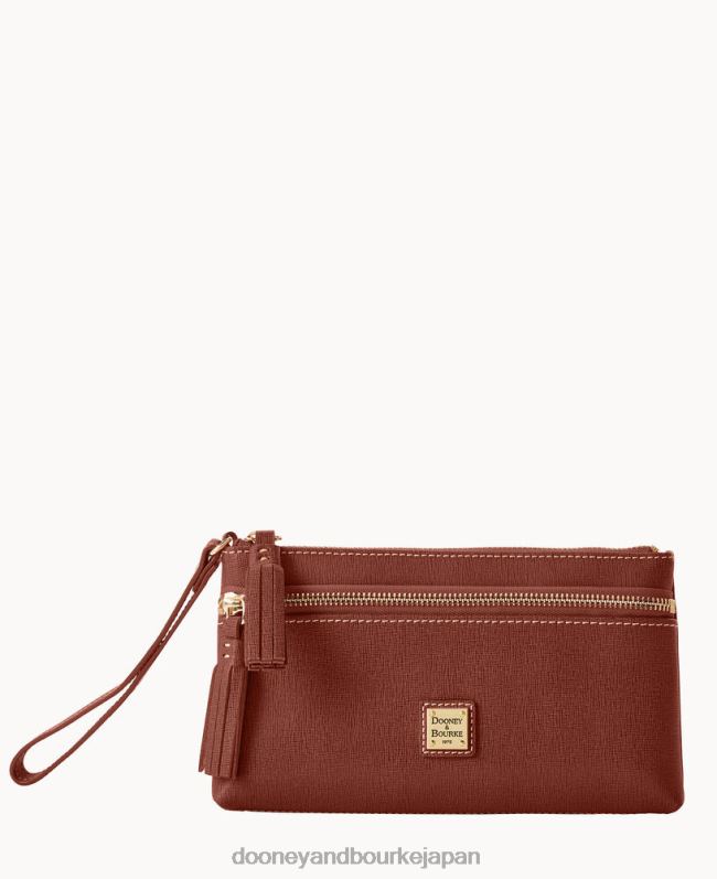 Dooney & Bourke サフィアーノ ダブルジップ リストレット A4V004203 バッグ アンバー