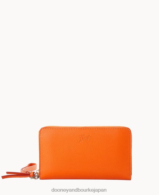 Dooney & Bourke ヘンリー ラージ ジップ アラウンド リストレット A4V004265 アクセサリー オレンジ