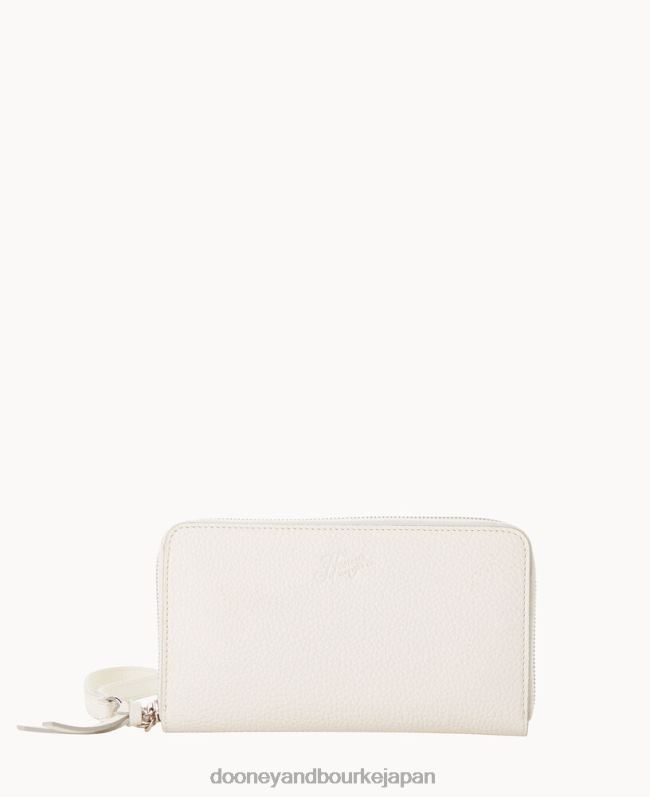 Dooney & Bourke ヘンリー ラージ ジップ アラウンド リストレット A4V004267 アクセサリー 白