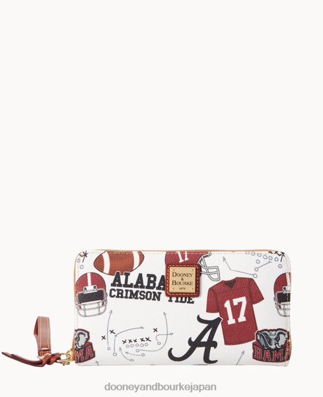 Dooney & Bourke カレッジ ラージ ジップアラウンド リストレット A4V004395 アクセサリー アラバマ州