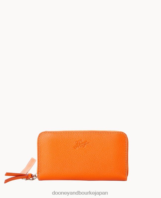 Dooney & Bourke ヘンリー ミディアム ジップアラウンド リストレット A4V004473 アクセサリー オレンジ