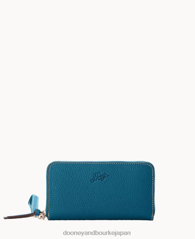 Dooney & Bourke ヘンリー ミディアム ジップアラウンド リストレット A4V004474 アクセサリー ティール
