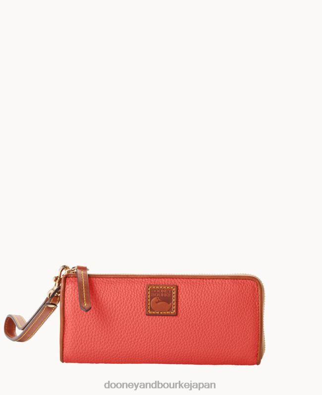Dooney & Bourke ペブル グレイン ジップ クラッチ リストレット A4V004495 アクセサリー ゼラニウム