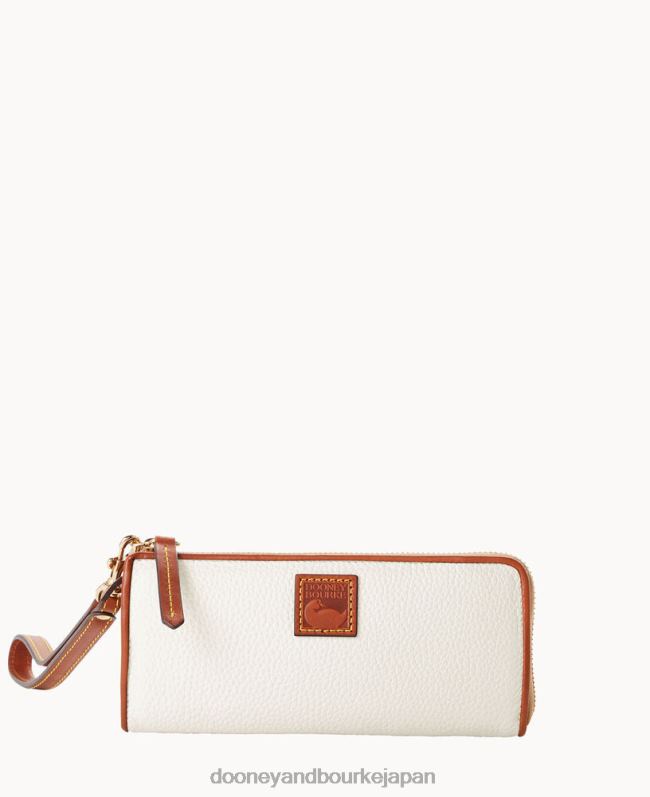 Dooney & Bourke ペブル グレイン ジップ クラッチ リストレット A4V004496 アクセサリー 白