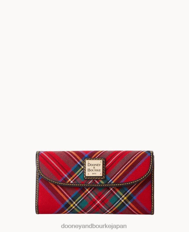 Dooney & Bourke タータンチェック コンチネンタルクラッチ A4V004535 アクセサリー 赤