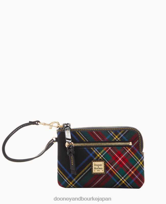 Dooney & Bourke タータンチェックのジップアラウンドリストレット A4V004561 アクセサリー 黒