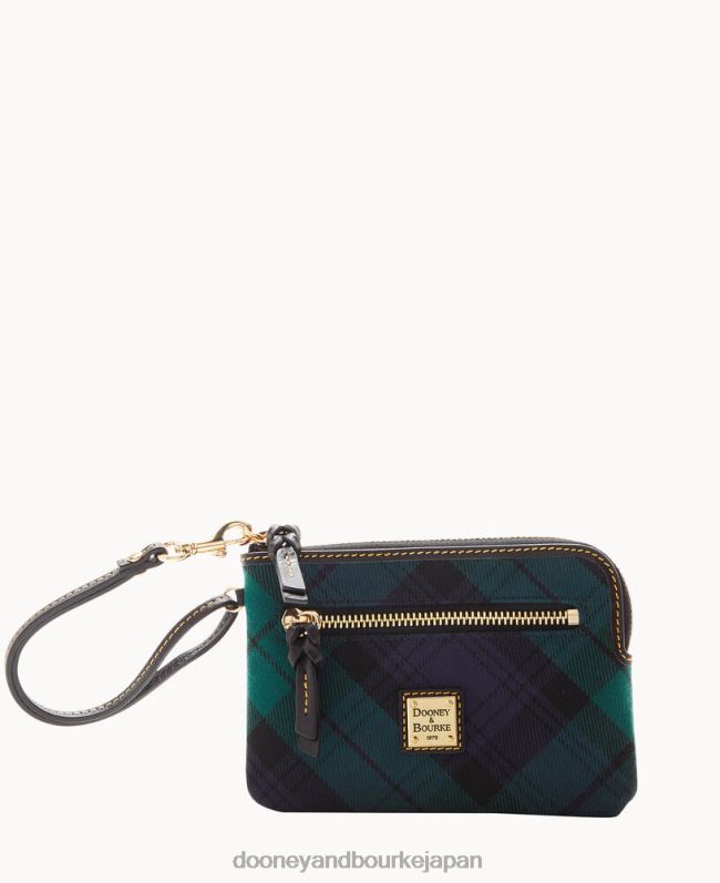 Dooney & Bourke タータンチェックのジップアラウンドリストレット A4V004563 アクセサリー 海軍