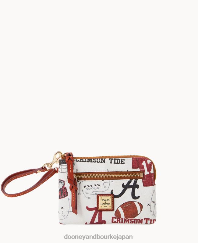 Dooney & Bourke アラバマ大学のジップアラウンド リストレット A4V004568 アクセサリー ホワイトマルチ