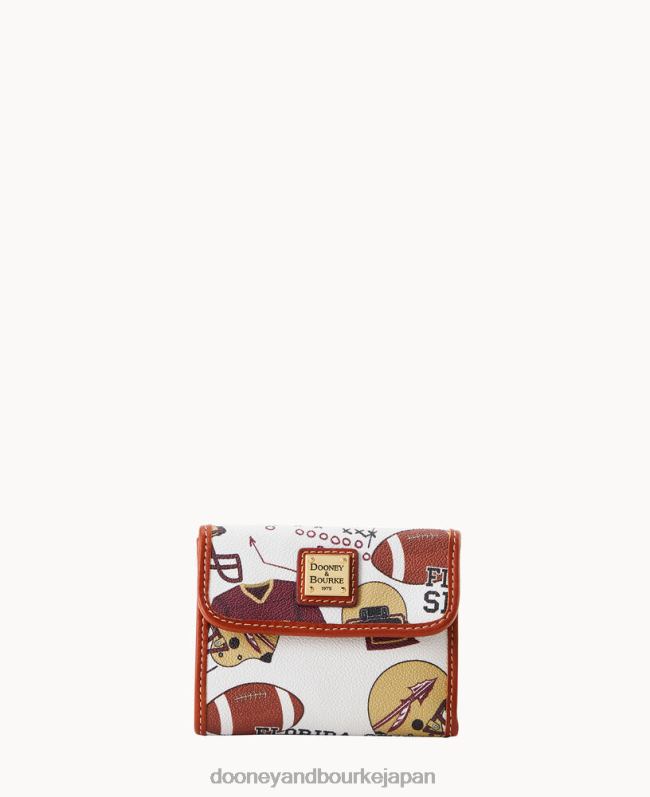 Dooney & Bourke カレッジ フラップ クレジット カード ウォレット A4V004622 アクセサリー フロリダ州
