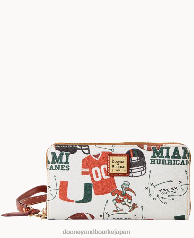 Dooney & Bourke カレッジ ラージ ジップアラウンド リストレット A4V004623 アクセサリー マイアミ