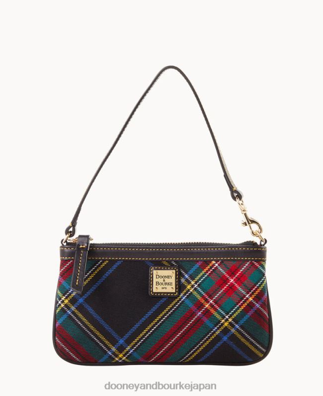 Dooney & Bourke タータンチェックのラージスリムリストレット A4V004672 アクセサリー 黒