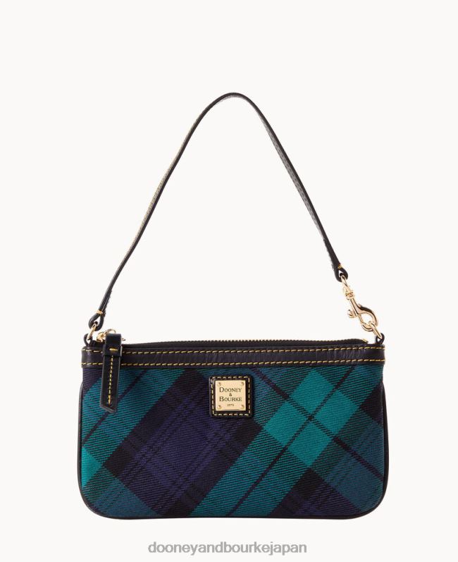 Dooney & Bourke タータンチェックのラージスリムリストレット A4V004673 アクセサリー 海軍