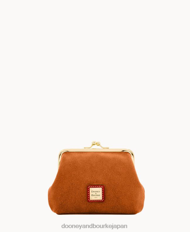 Dooney & Bourke スエードのラージフレーム財布 A4V004711 アクセサリー アンバー