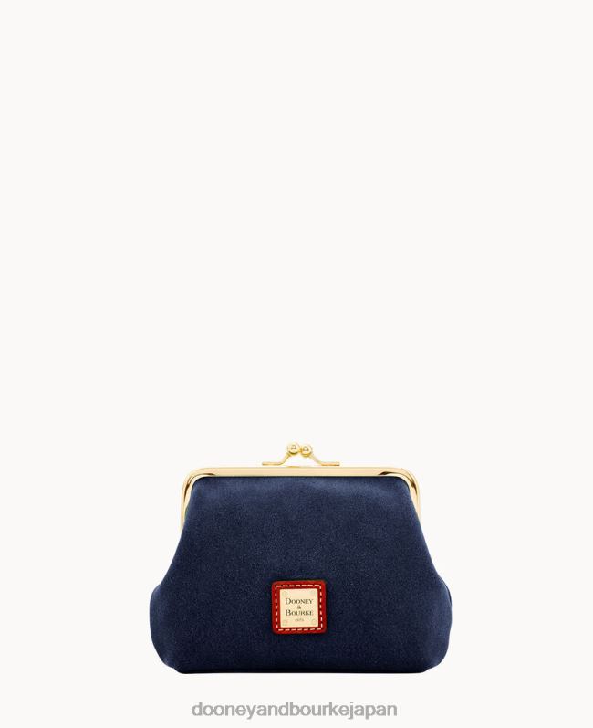 Dooney & Bourke スエードのラージフレーム財布 A4V004714 アクセサリー 海軍