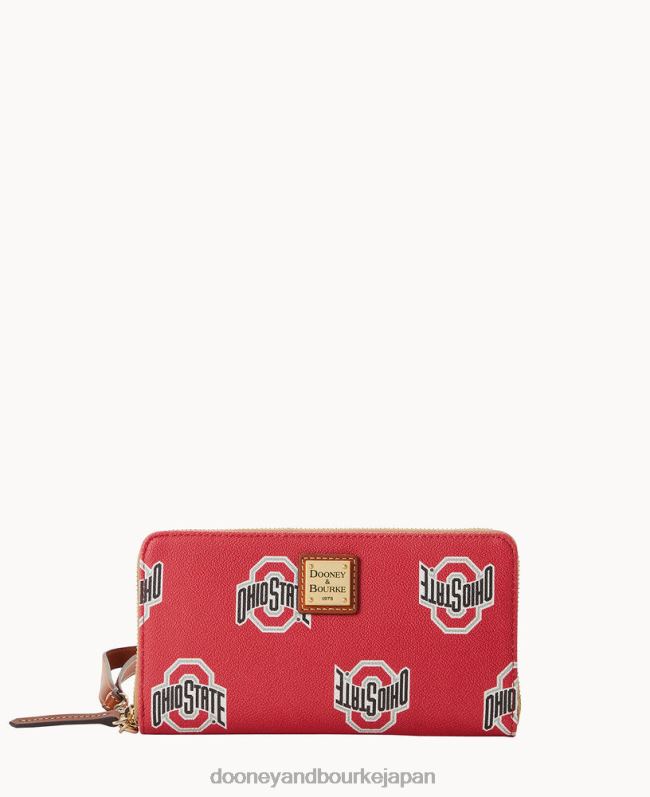Dooney & Bourke カレッジ ラージ ジップアラウンド リストレット A4V004777 アクセサリー オハイオ州