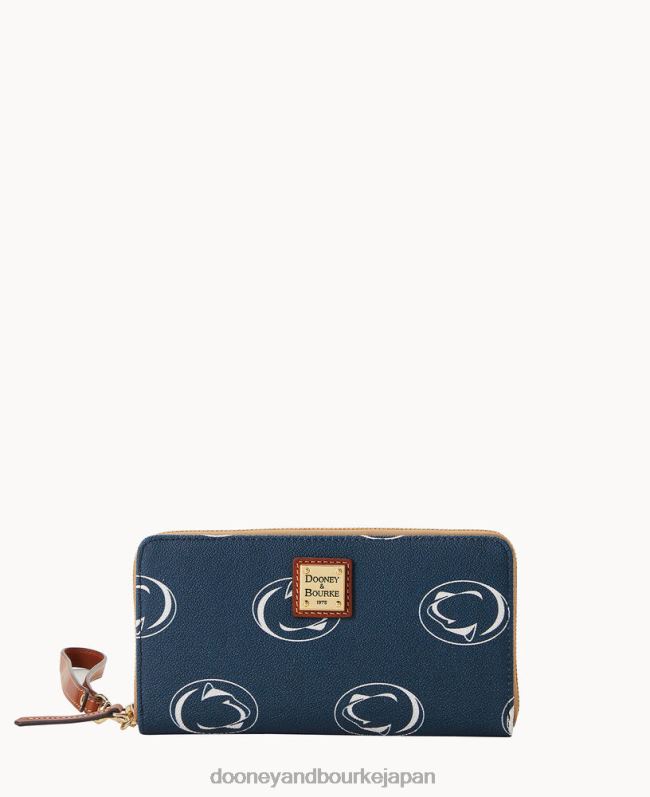 Dooney & Bourke カレッジ ラージ ジップアラウンド リストレット A4V004787 アクセサリー ペン州