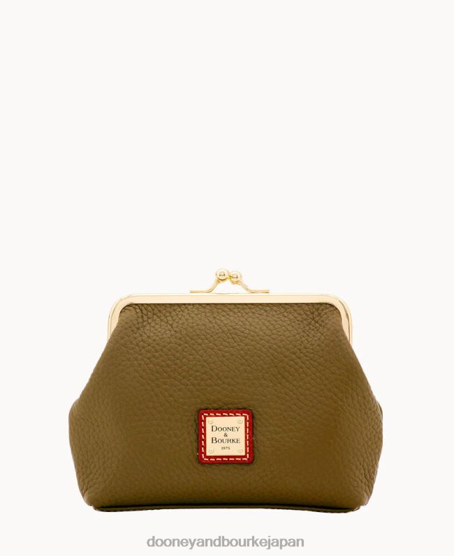 Dooney & Bourke ペブルグレイン ラージ フレーム ハンドバッグ A4V004855 アクセサリー オリーブ