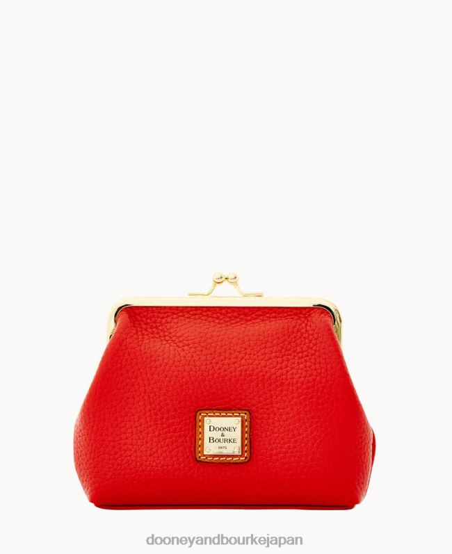Dooney & Bourke ペブルグレイン ラージ フレーム ハンドバッグ A4V004856 アクセサリー 赤